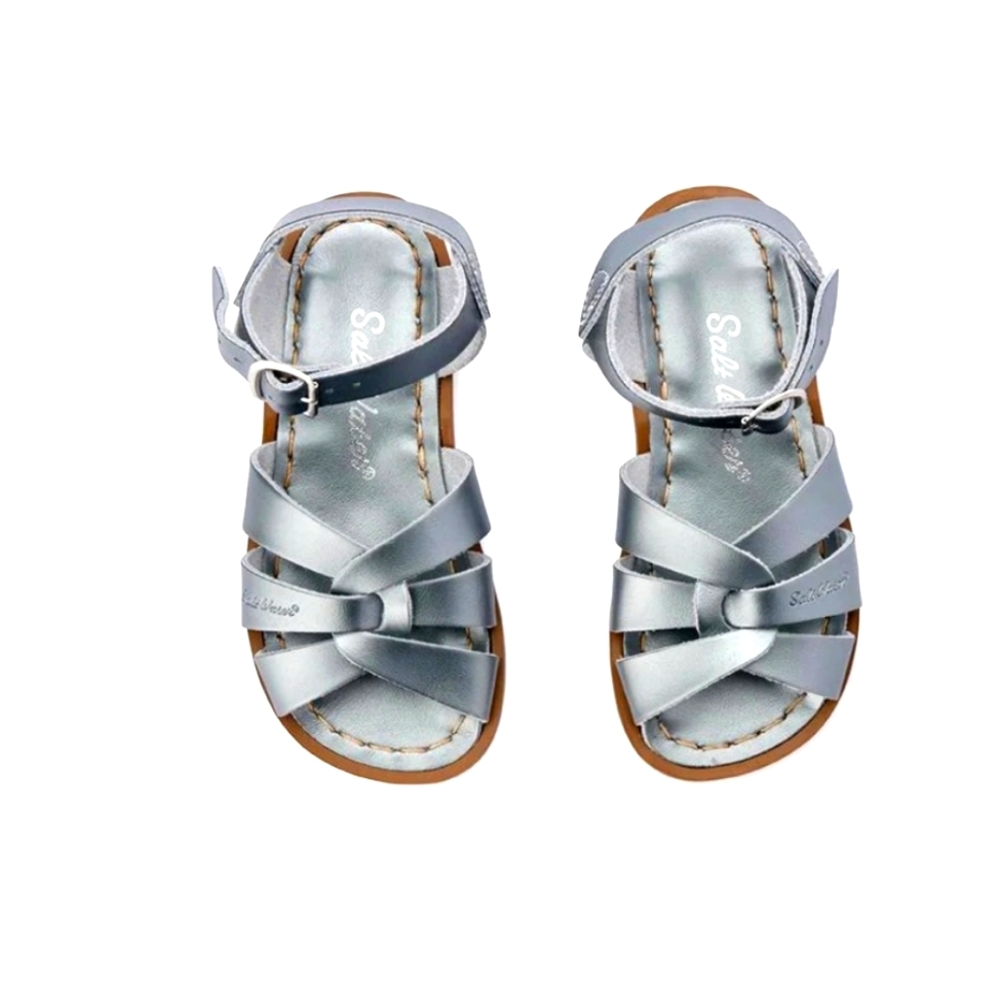 US 7 - Salt Water Original Pewter Kids Tiddlers Sandals